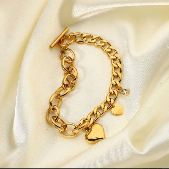 Cuban and Oval Chain Bracelet with Round Zirconium - Picture 2 of 5